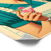 Funny Backdiva Küchenmischer 50er Comic Buch Poster (Ecke)