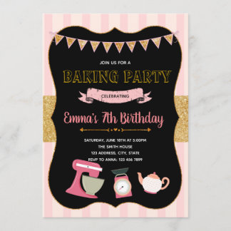 Funny Backing Party Einladung