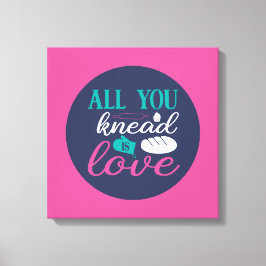 Funny Backknead Liebe Typografie Trendfarbe Leinwanddruck