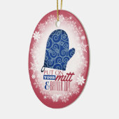 Funny Backofen Mitt Teig up Weihnachts-Keramik Keramik Ornament (Links)