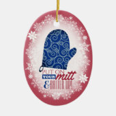 Funny Backofen Mitt Teig up Weihnachts-Keramik Keramik Ornament (Vorne)