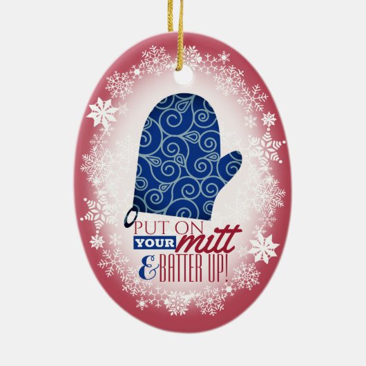 Funny Backofen Mitt Teig up Weihnachts-Keramik Keramik Ornament (Hinten)