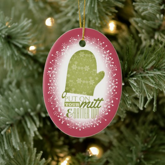Funny Backofen Mitt Teig Weihnachten Keramik Ornament (Baum)