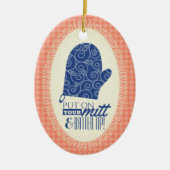 Funny Backofen Mitt Teig Weihnachten Keramik Ornament (Vorne)