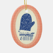 Funny Backofen Mitt Teig Weihnachten Keramik Ornament (Hinten)