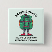 Funny Backpacking Button (Vorderseite)