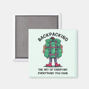Funny Backpacking Magnet