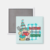 Funny Backtherapy word art Magnet (Vorderseite/Rückseite)