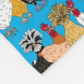 Funny Backyard Chickens Polish Hens Polka Dot Fleecedecke (Ecke)