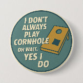 Funny Backyard Game Enthusiast Cornhole Player Button (Vorderseite)