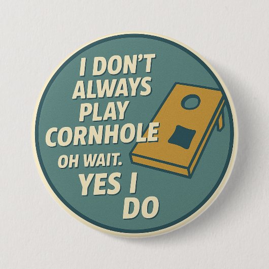 Funny Backyard Game Enthusiast Cornhole Player Button (Vorderseite)