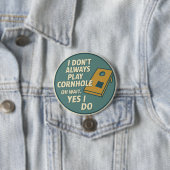 Funny Backyard Game Enthusiast Cornhole Player Button (Beispiel)