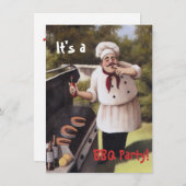 Funny Backyard GRILLEN Party lädt ein Einladung (Vorne/Hinten)