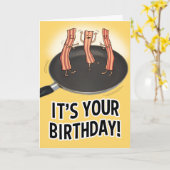 Funny Bacon Birthday Card Karte (Gelbe Blume)