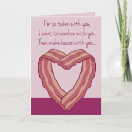 Funny Bacon Card Gedicht für den Valentinstag Feiertagskarte