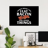 Funny Bacon Cured Pork Strips Fleisch Poster (Heimbüro)