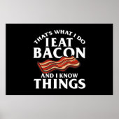 Funny Bacon Cured Pork Strips Fleisch Poster (Vorne)