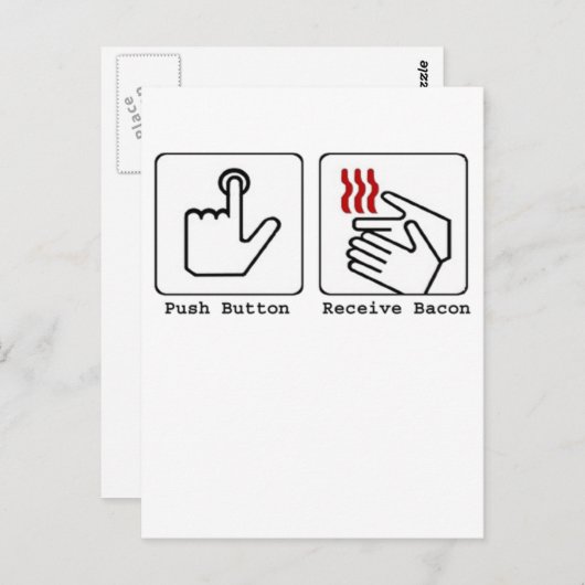Funny Bacon Dryer Postkarte (Vorne/Hinten)