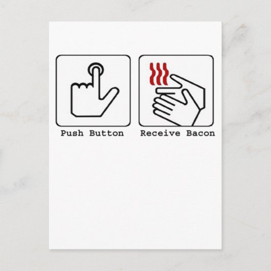 Funny Bacon Dryer Postkarte (Vorderseite)