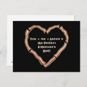 Funny Bacon Herz Feiertagspostkarte (Vorne/Hinten)