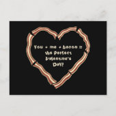 Funny Bacon Herz Feiertagspostkarte (Vorderseite)