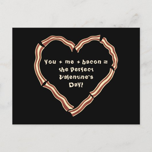 Funny Bacon Herz Feiertagspostkarte (Vorderseite)