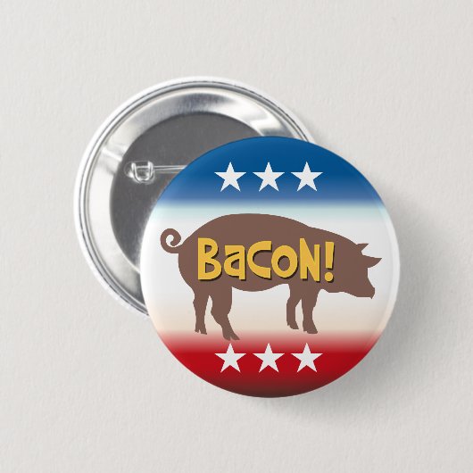 Funny Bacon Kampagne Button (Vorne & Hinten)