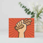 Funny Bacon Lover Design Postkarte (Stehend Vorderseite)