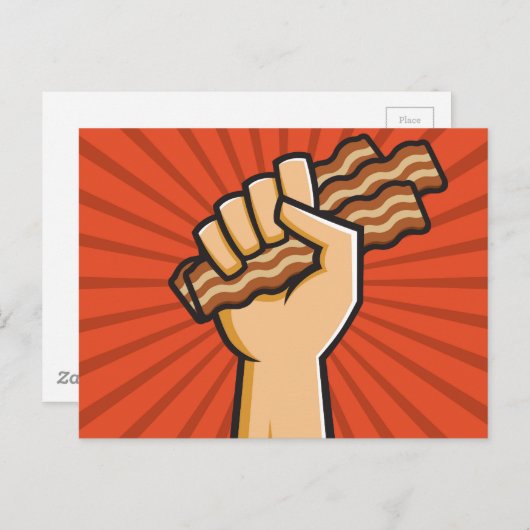 Funny Bacon Lover Design Postkarte (Vorne/Hinten)