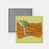 Funny Bacon Martini Magnet (Vorderseite/Rückseite)