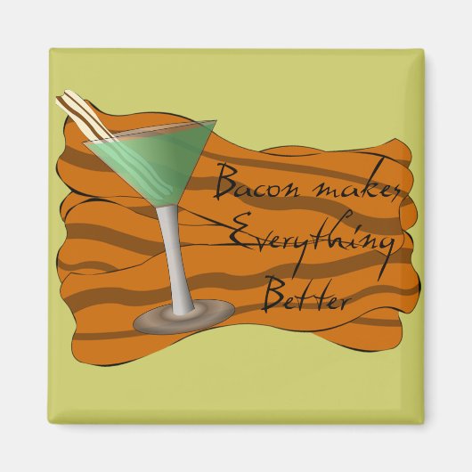 Funny Bacon Martini Magnet (Vorne)