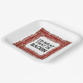 Funny Bacon Paper Party Teller für Schweinefleisch (Gewinkelt)