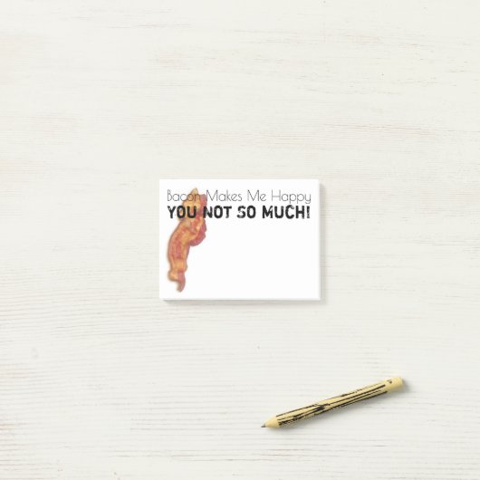 Funny Bacon Post-it Klebezettel (Auf Schreibtisch)