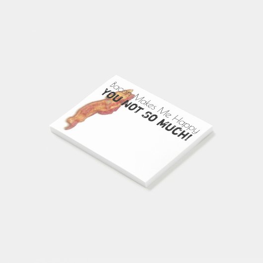 Funny Bacon Post-it Klebezettel (angewinkelt)