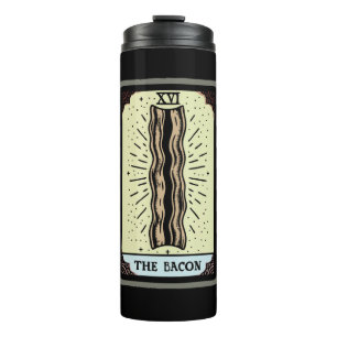 Funny Bacon Tarot Card Thermosbecher