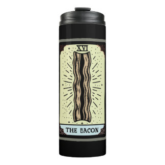 Funny Bacon Tarot Card Thermosbecher