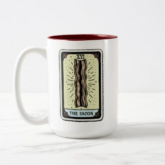 Funny Bacon Tarot Card Zweifarbige Tasse