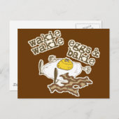 Funny Bacon und Eier Postkarte (Vorne/Hinten)