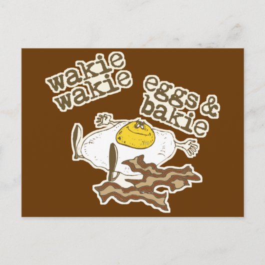 Funny Bacon und Eier Postkarte (Vorderseite)
