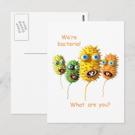 Funny Bacteria Postkarte (Vorne/Hinten)