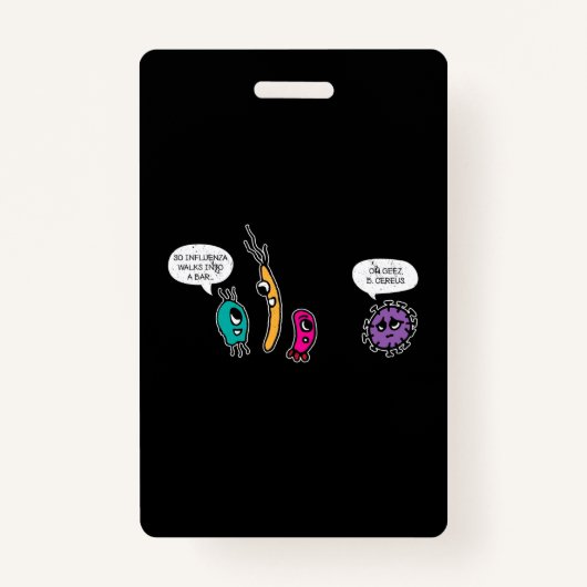 Funny Bacteria Pun Biology Science Biologe Ausweis (Vorderseite)