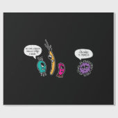 Funny Bacteria Pun Biology Science Biologe Geschenkpapier (Flach)