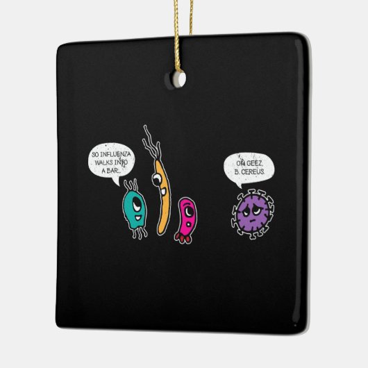 Funny Bacteria Pun Biology Science Biologe Keramikornament (Links)