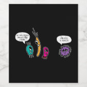 Funny Bacteria Pun Biology Science Biologe Weinetikett (Einzelnes Label)