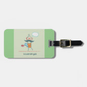 Funny Bacteriologist Scientist mit Big Mustache Gepäckanhänger (Vorderseite horizontal)