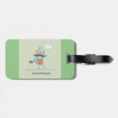 Funny Bacteriologist Scientist mit Big Mustache Gepäckanhänger (Rückseite horizontal)