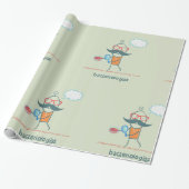 Funny Bacteriologist Scientist mit Big Mustache Geschenkpapier (Ungerollt)