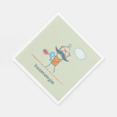 Funny Bacteriologist Scientist mit Big Mustache Serviette (Ecke)