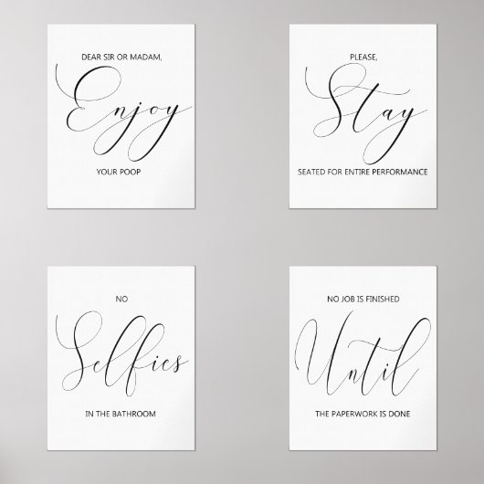 Funny Bad 4 Bilderwand Sets (Vorderseite)