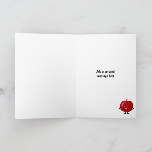 Funny 'Bad Apfel' Frucht auf grüne Custom Occasion Karte (Innenseite)